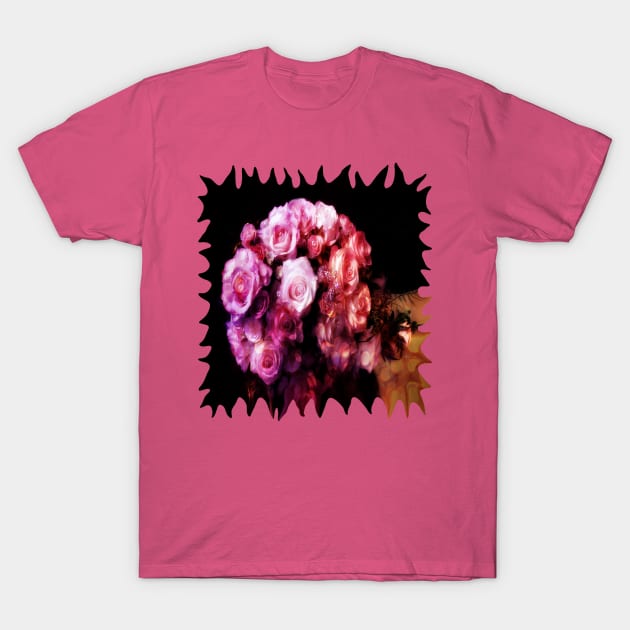 The Crystal Rose Bouquet T-Shirt by distortionart